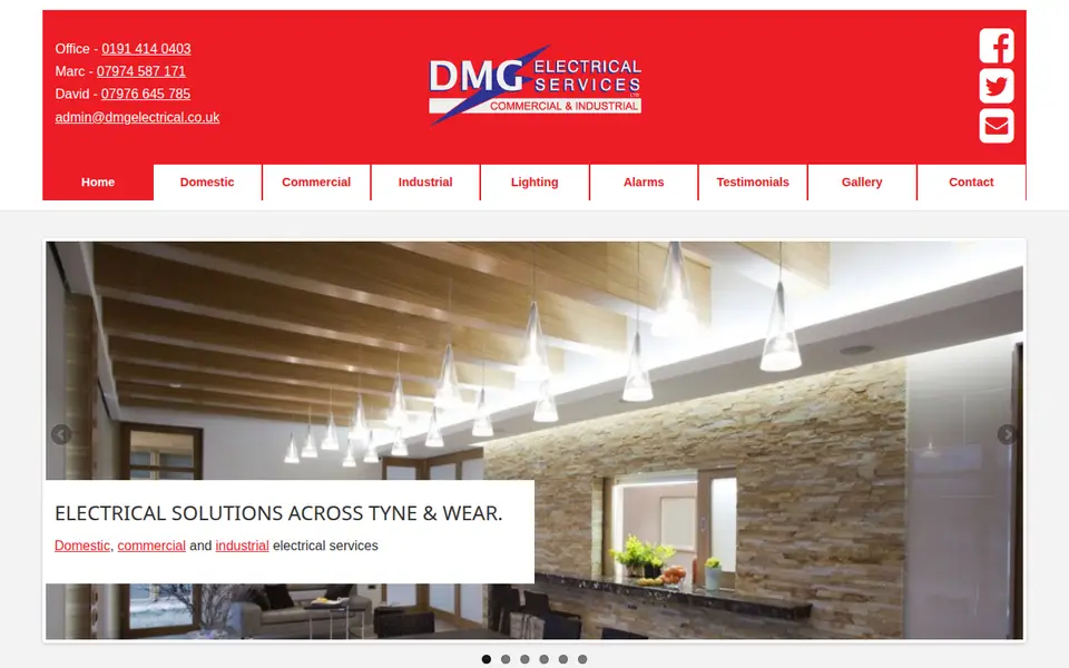 The top of dmgelectrical.co.uk