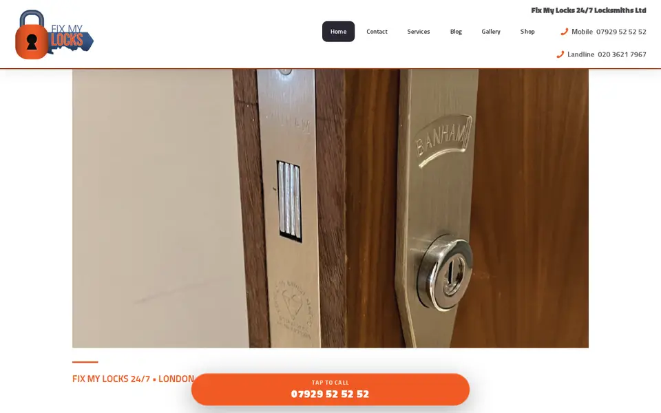 The top of fixmylocks.co.uk