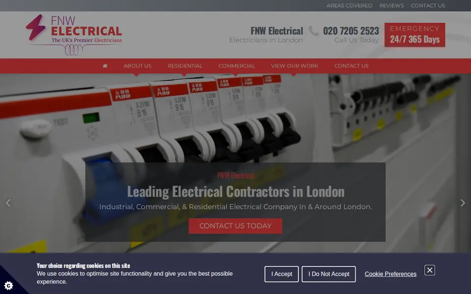 The top of fnwelectrical.co.uk