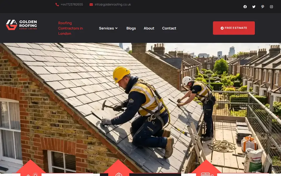The top of goldenroofing.co.uk