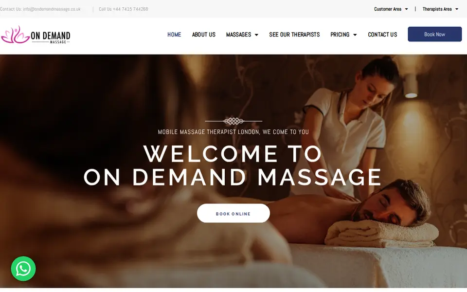 The top of ondemandmassage.co.uk