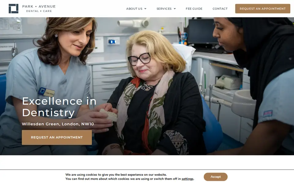 The top of parkavenuedentalcare.com