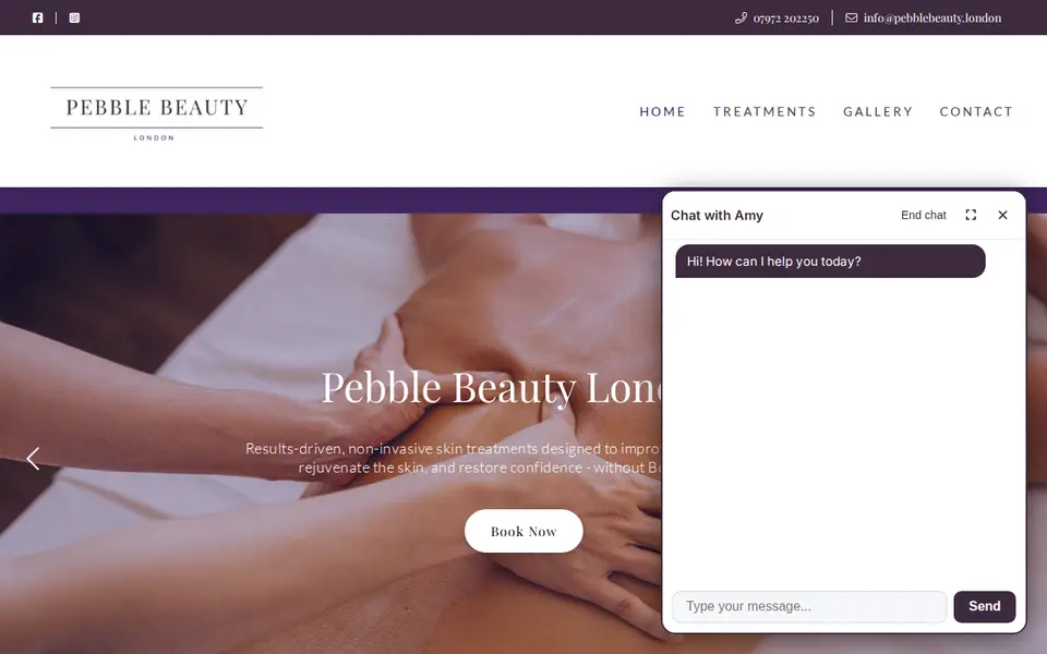 The top of pebblebeauty.co.uk