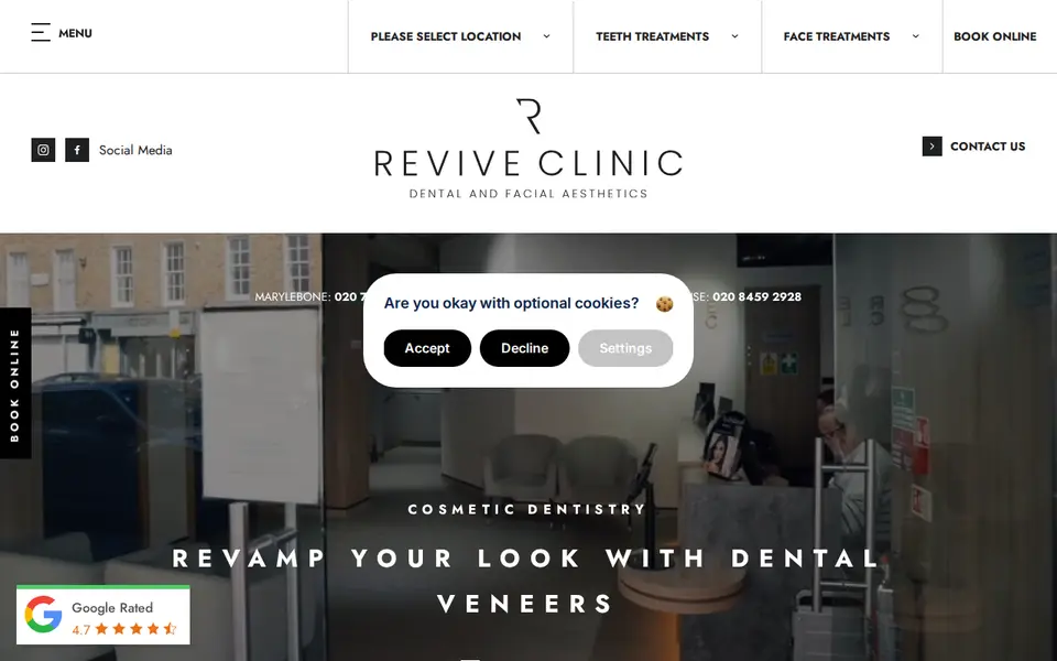 The top of revive.dental