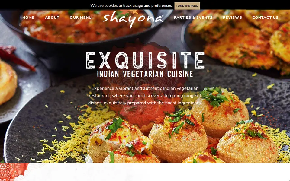 The top of shayonarestaurants.com