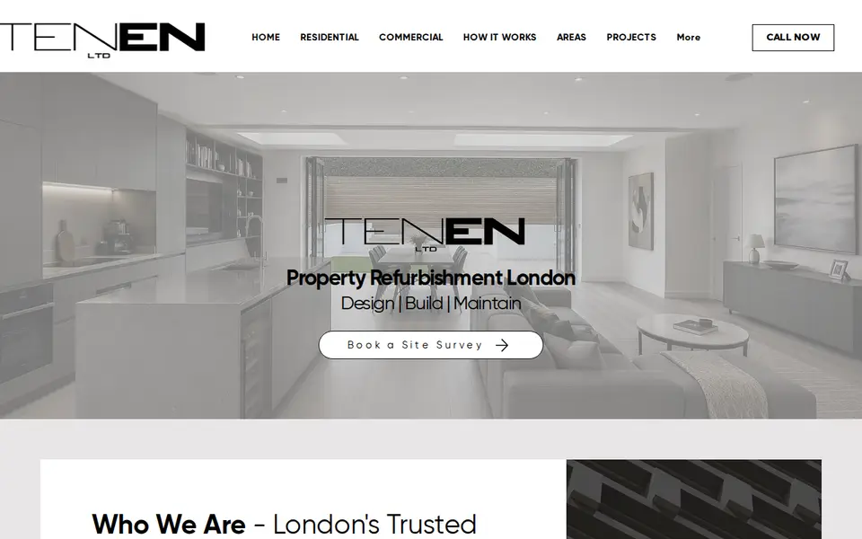 The top of tenenltd.co.uk