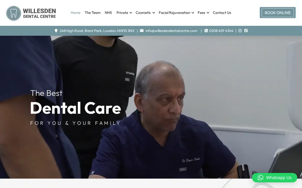 The top of willesdendentalcentre.com