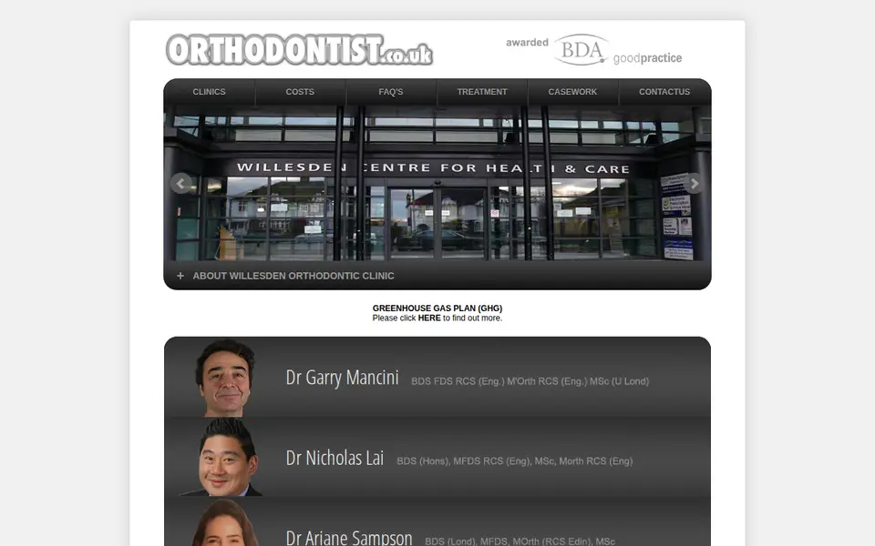The top of orthodontist.co.uk