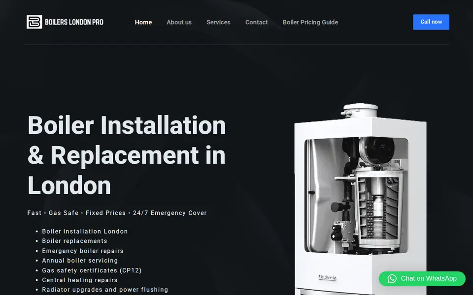 The top of boilerslondonpro.co.uk