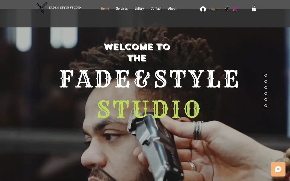 The top of fadeandstylestudio.com