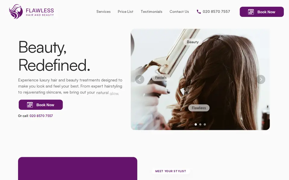 The top of flawlesshairbeauty.com