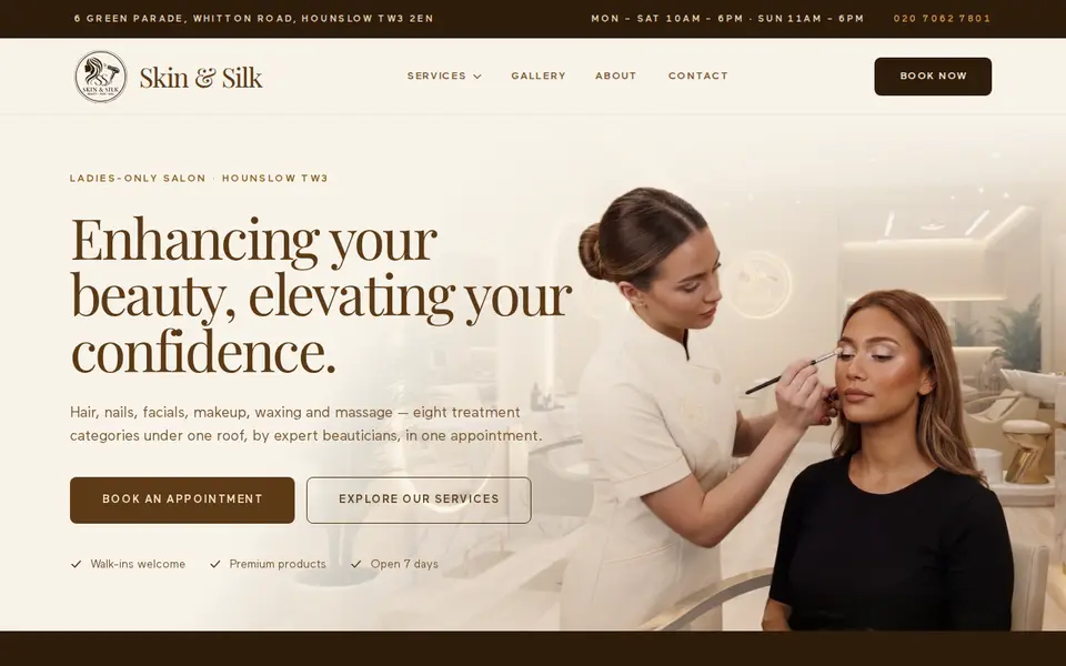 The top of ssbeautysaloon.com