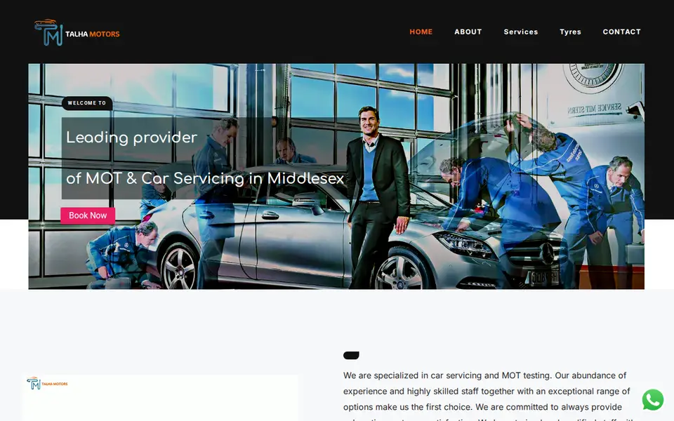 The top of talhamotors.co.uk