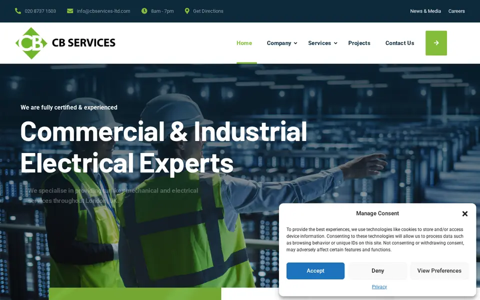 The top of cbservices-ltd.co.uk