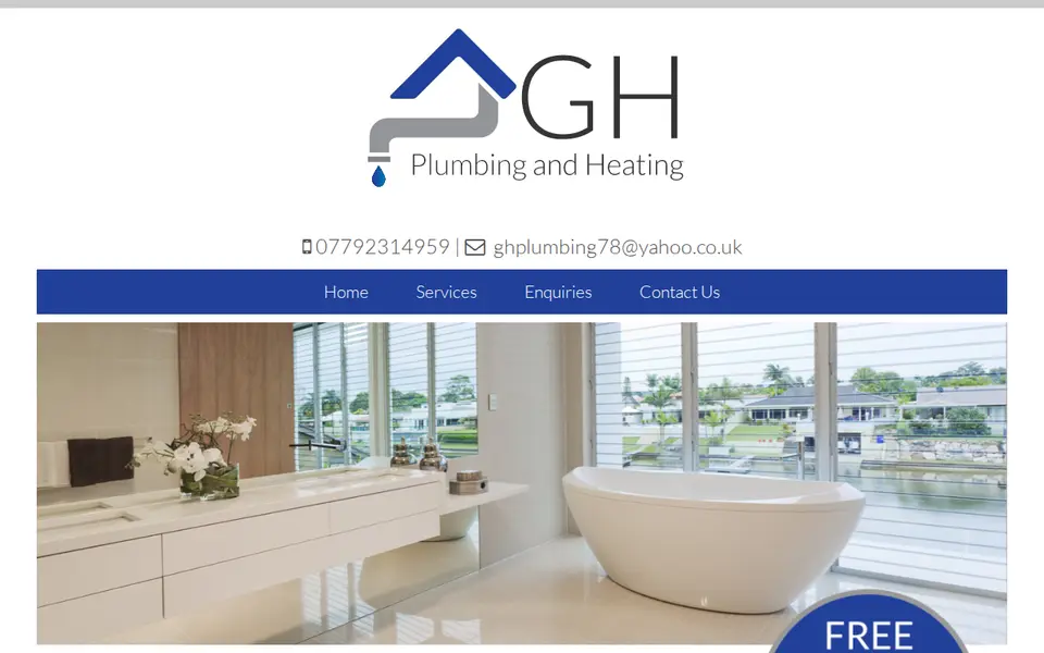 The top of ghplumbingandheating.co.uk