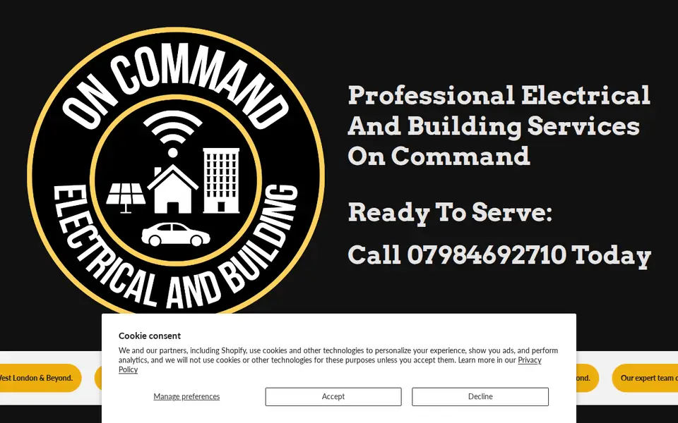 The top of oncommandeab.com