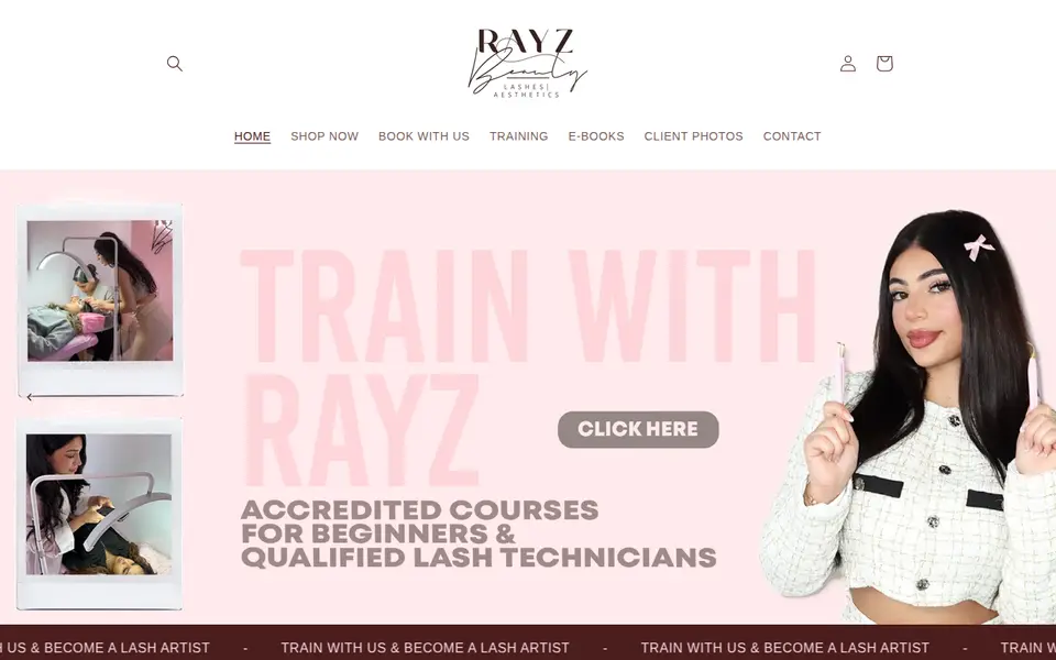 The top of beautybyrayz.com