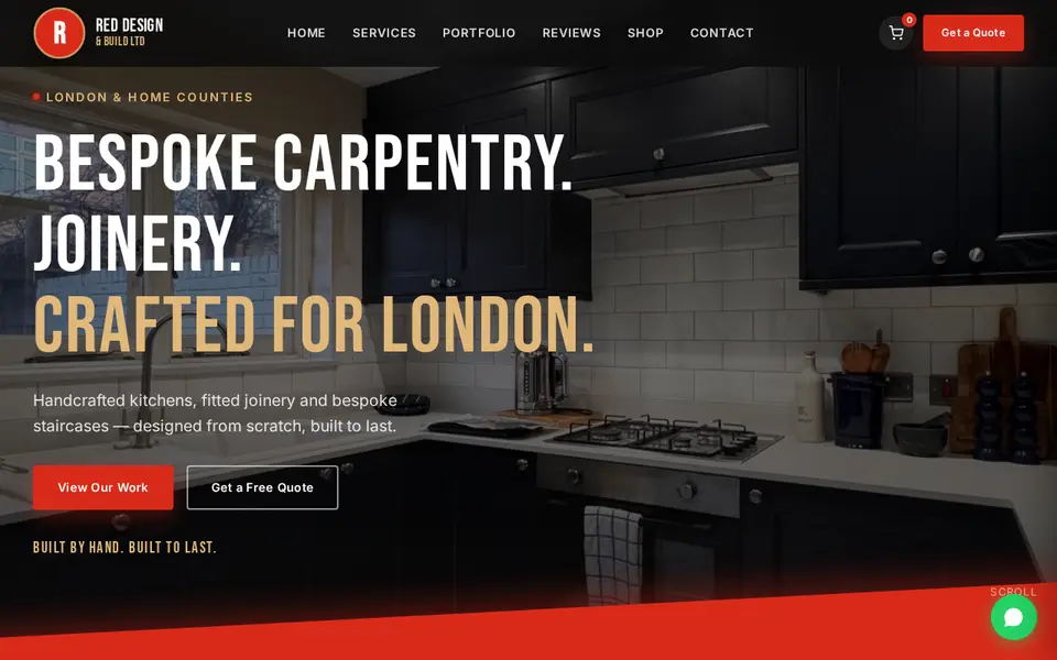 The top of reddesignandbuild.co.uk