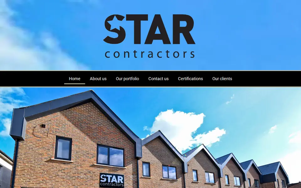The top of starcontractors.co.uk