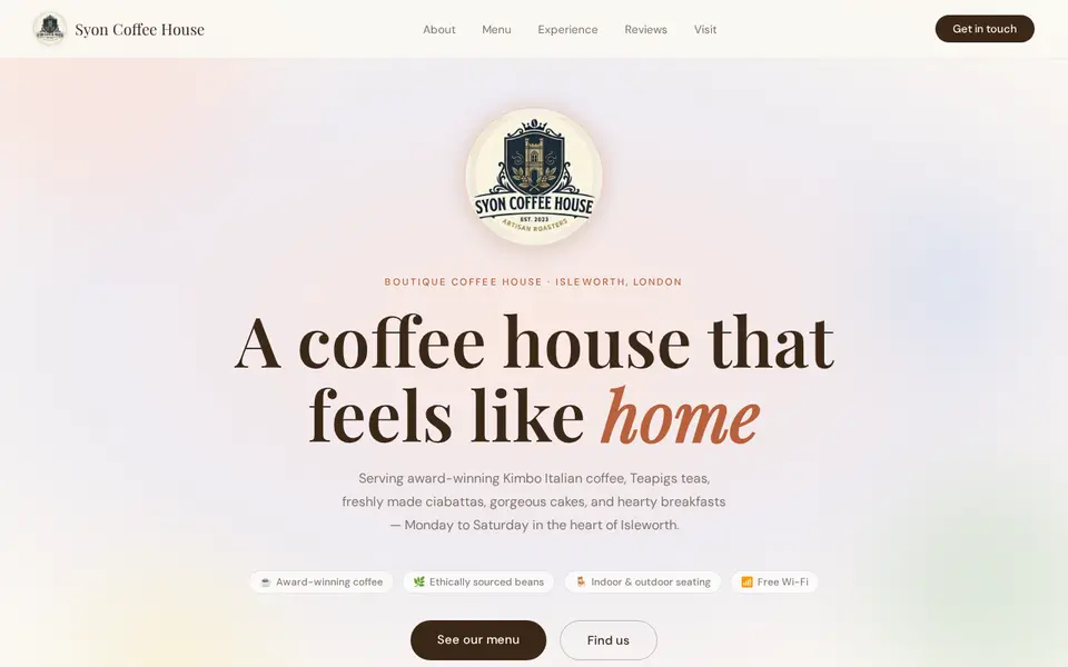 The top of syon-coffee-house.netlify.app