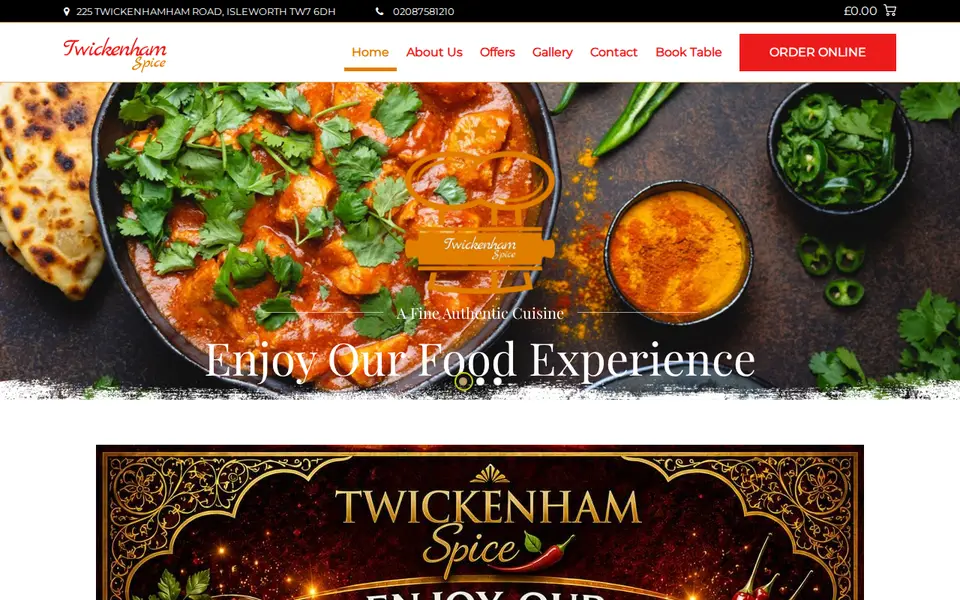 The top of twickspice.co.uk