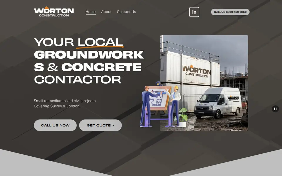 The top of wortonconstruction.co.uk