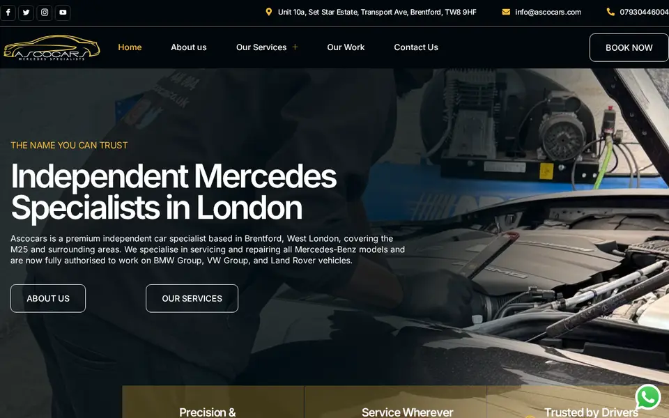 The top of ascocars.co.uk