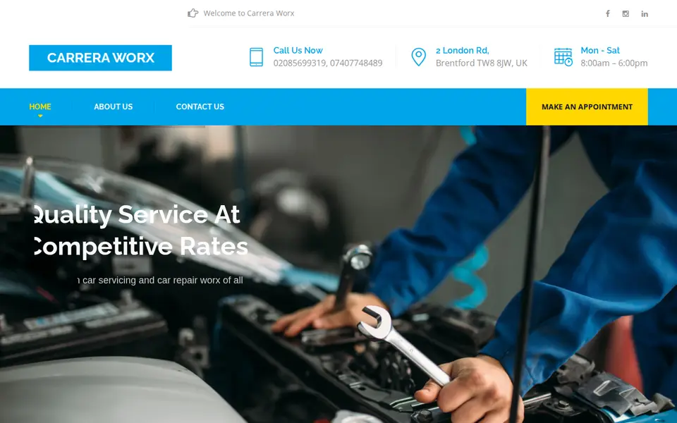 The top of carreraworxgarage.com