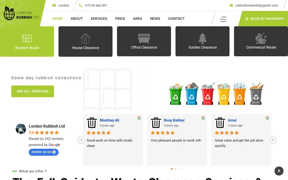 The top of londonrubbishltd.co.uk