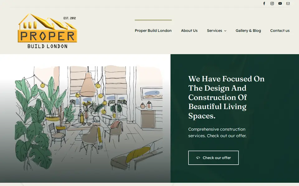 The top of properbuild.co.uk