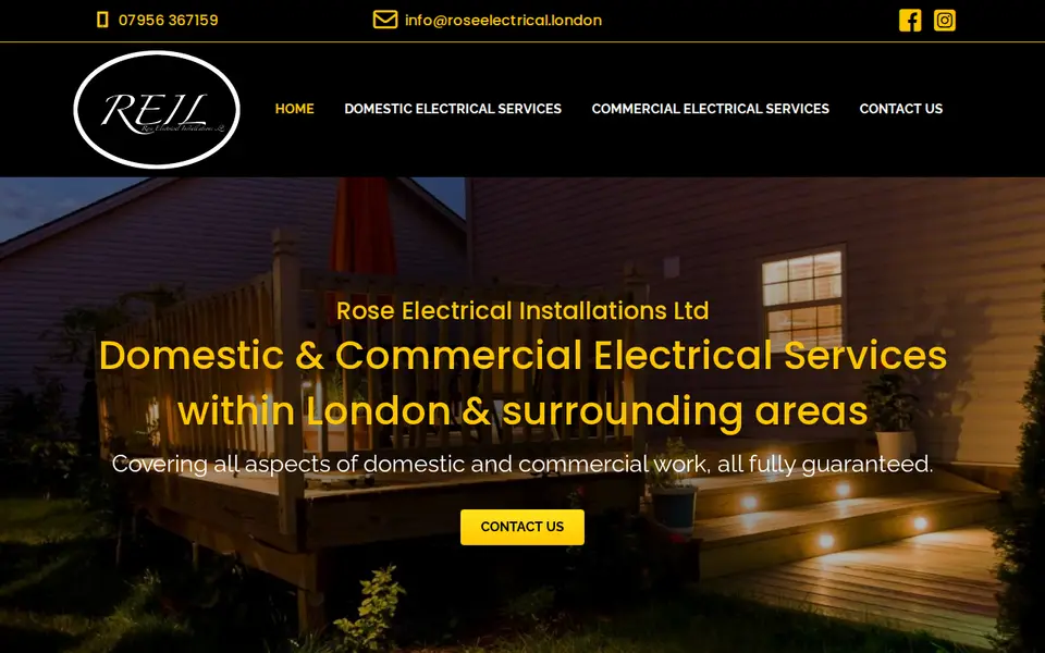 The top of roseelectrical.london
