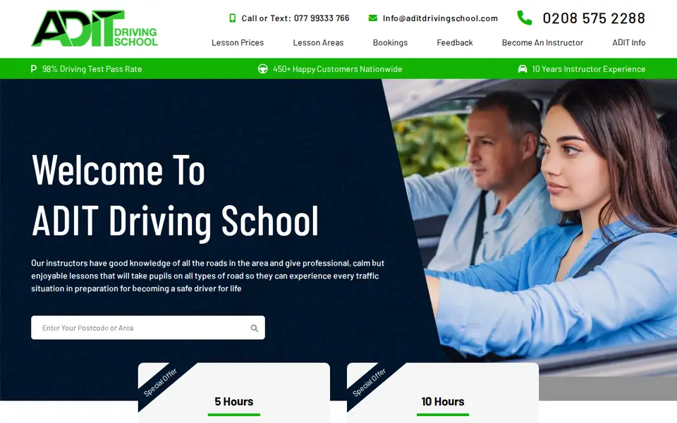The top of aditdrivingschool.com
