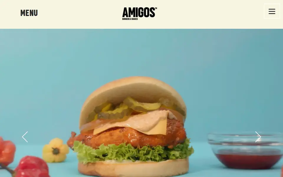 The top of amigosburgersandshakes.com