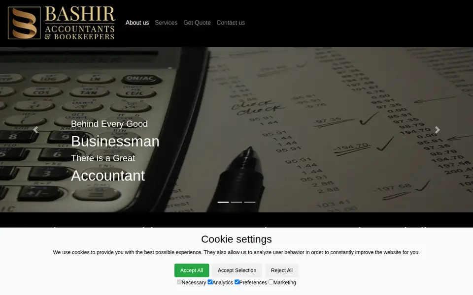 The top of bashiraccountants.co.uk
