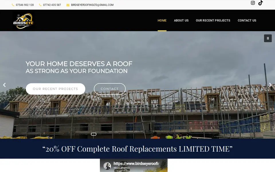 The top of birdseyeroofingltd.com