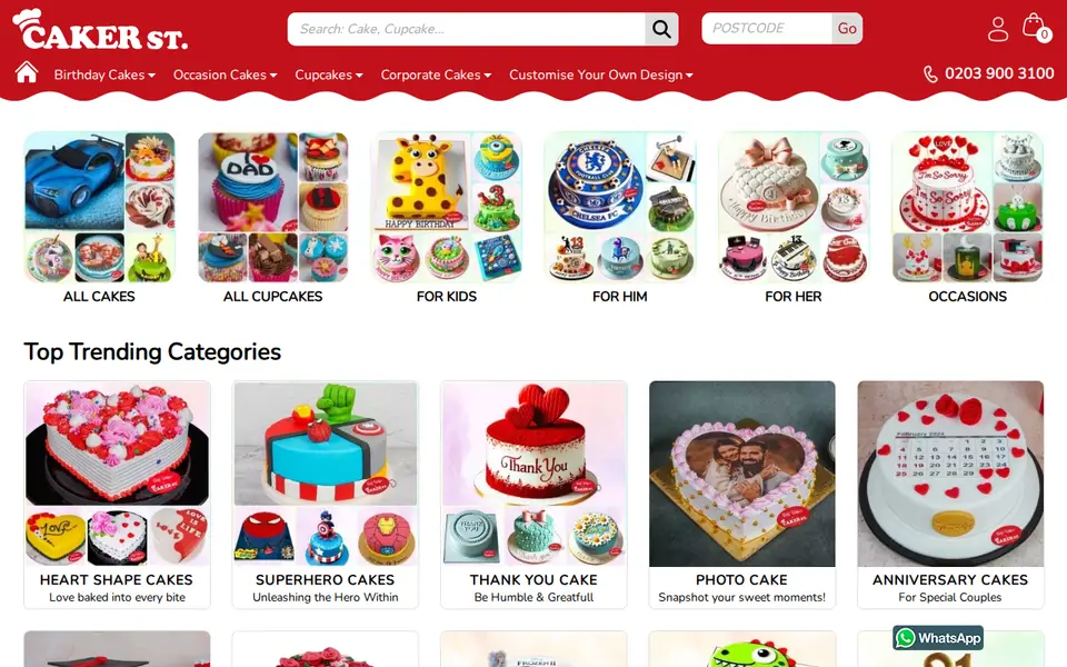 The top of cakerstreet.com