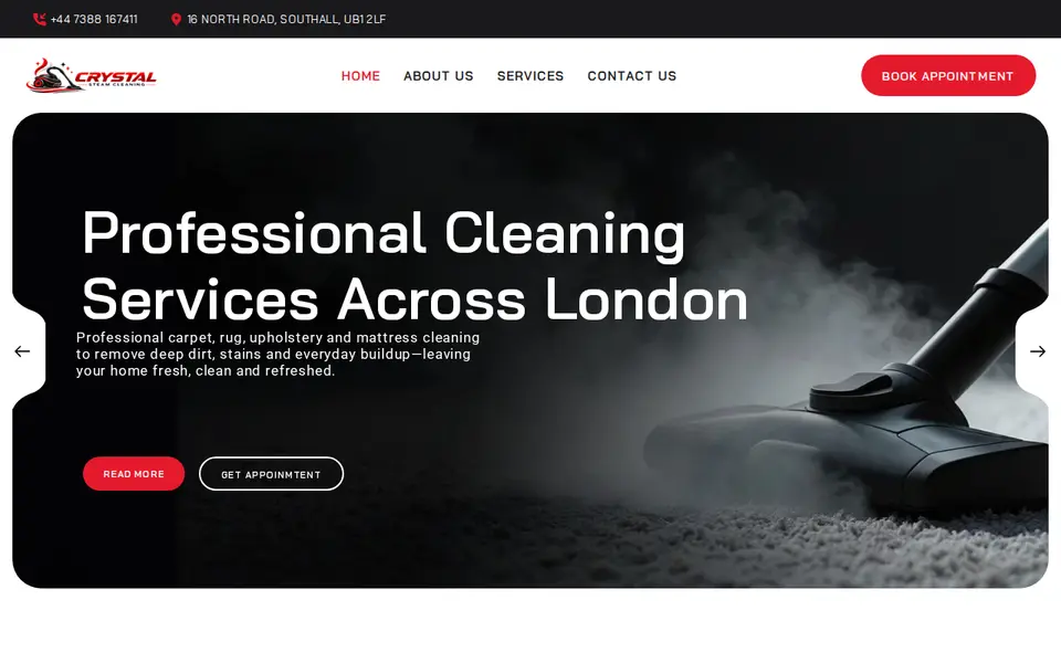 The top of crystalsteamcleaning.co.uk