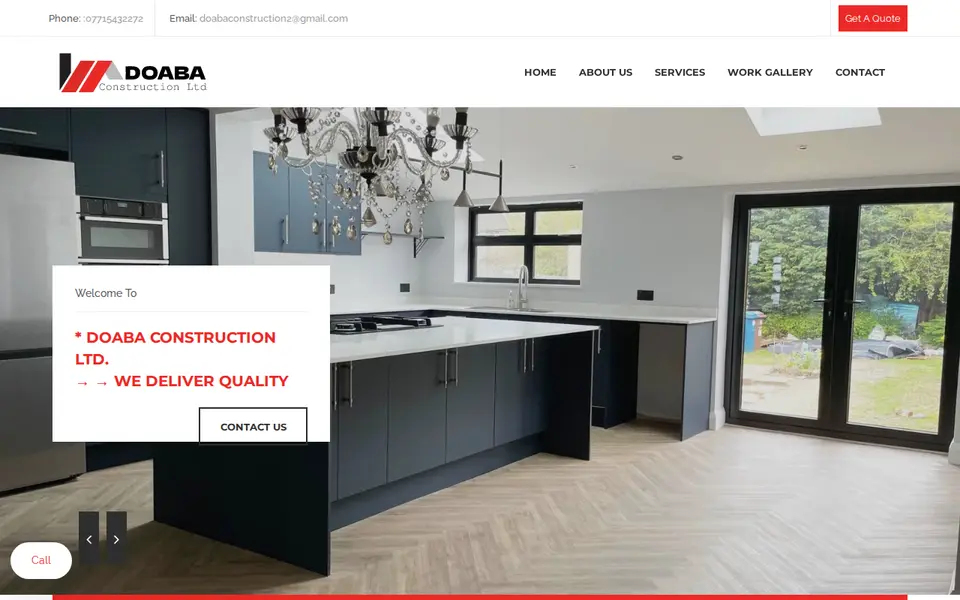 The top of doabaconstructionltd.co.uk