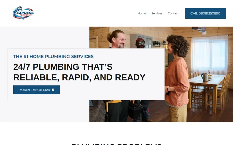 The top of express-plumbing.uk