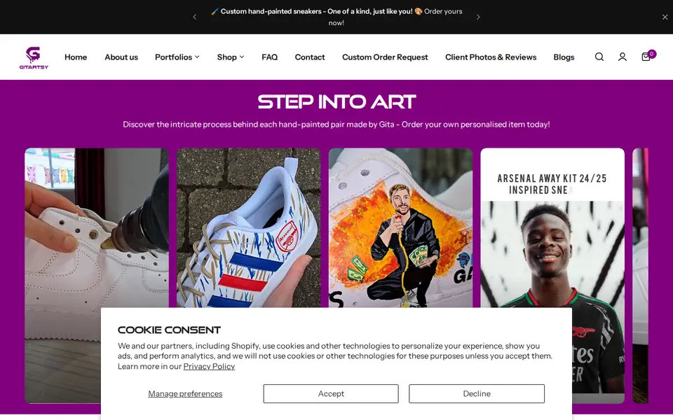 The top of gitartsy.com