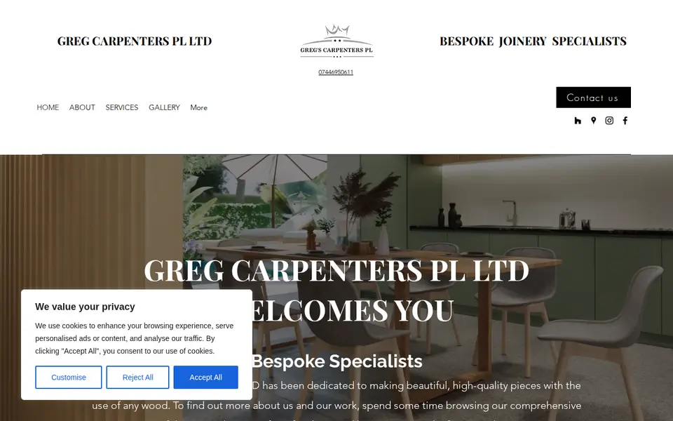 The top of gregcarpentersltd.com