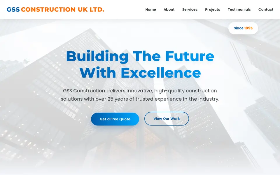 The top of gssconstruction.co.uk