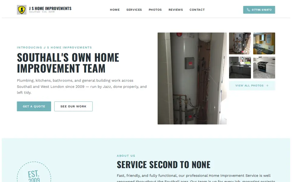 The top of jsimprovements.co.uk