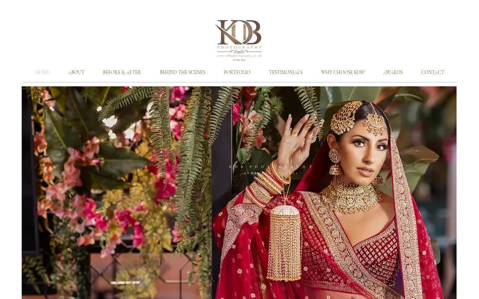 The top of kdbphotography.co.uk