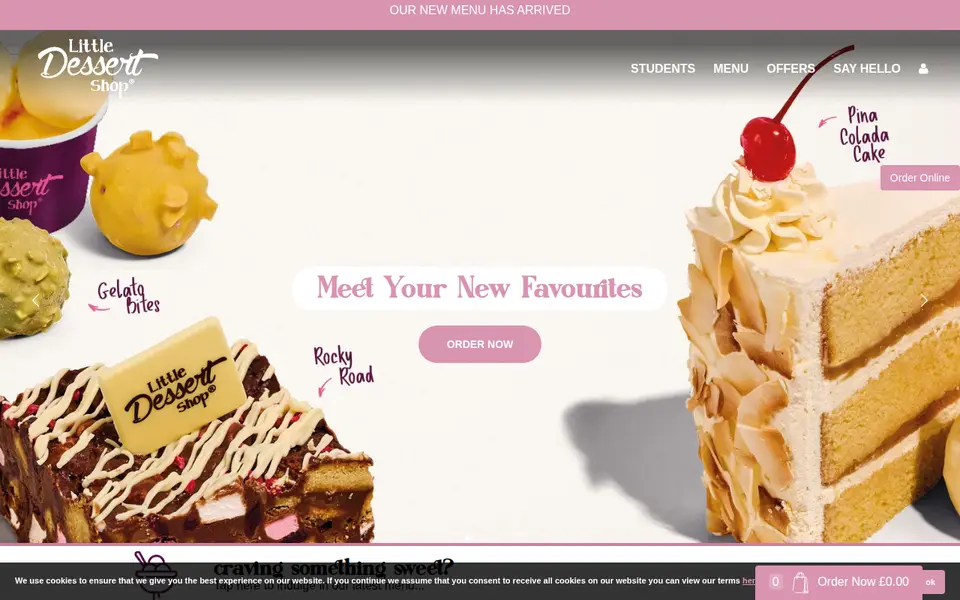 The top of littledessertshop.co.uk