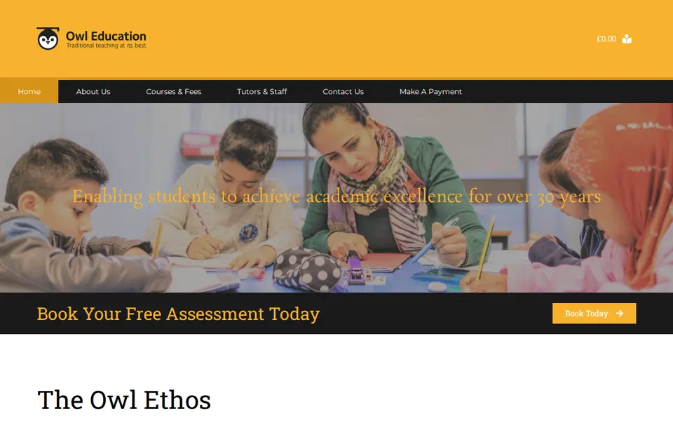 The top of owleducation.co.uk