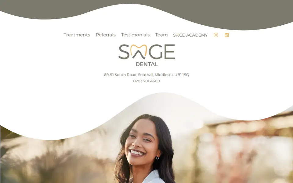 The top of sagedental.co.uk