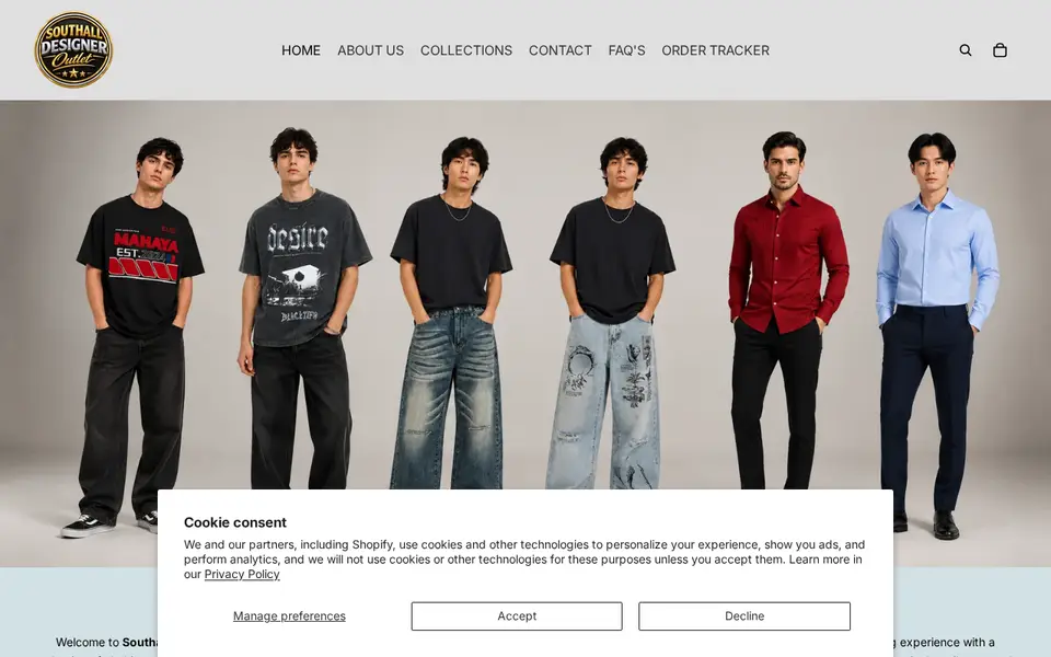 The top of southalldesigneroutlet.com