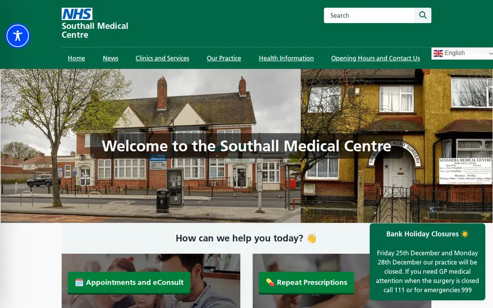 The top of southallmedicalcentre.co.uk