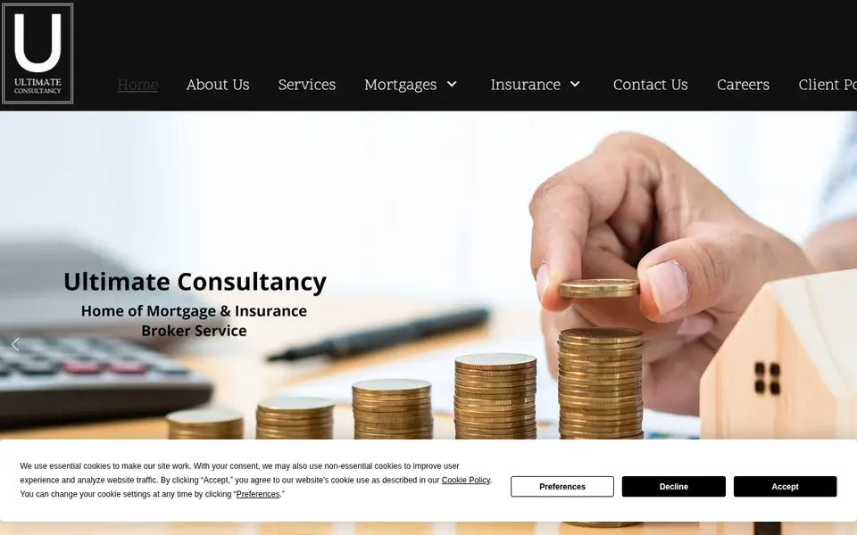 The top of ultimateconsultancy.co.uk